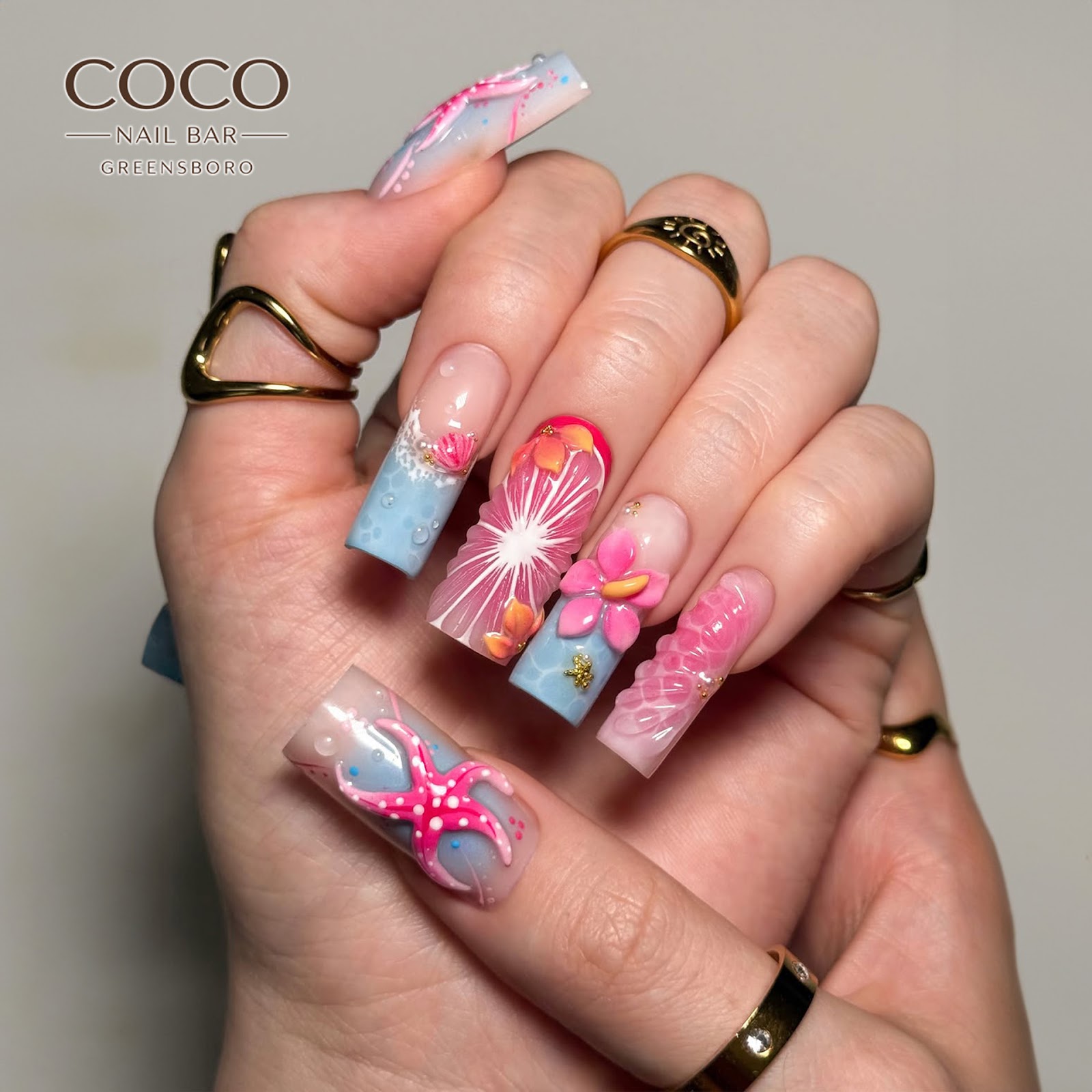 Coco nail bar nail work in Greensboro, North Carolina